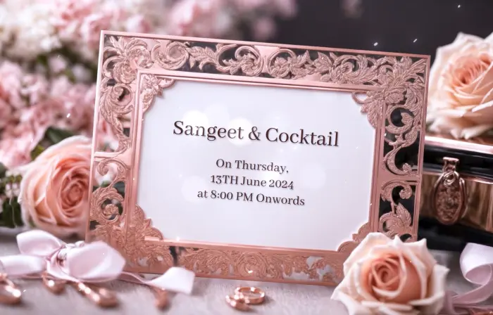 Elegant 3D Floral Embroidered Wedding Invitation Slideshow